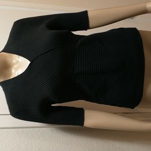 Worthington black ribbed sweater
